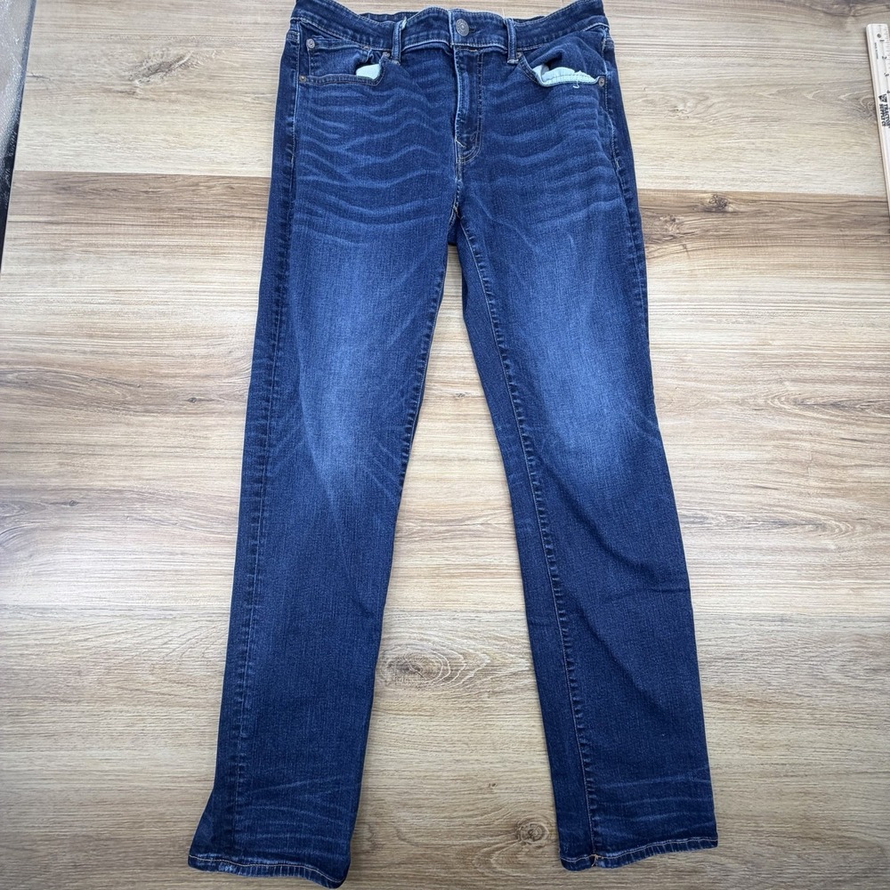 American Eagle Original Straight Jeans Mens 34x34 Blue Next Level Flex Denim
